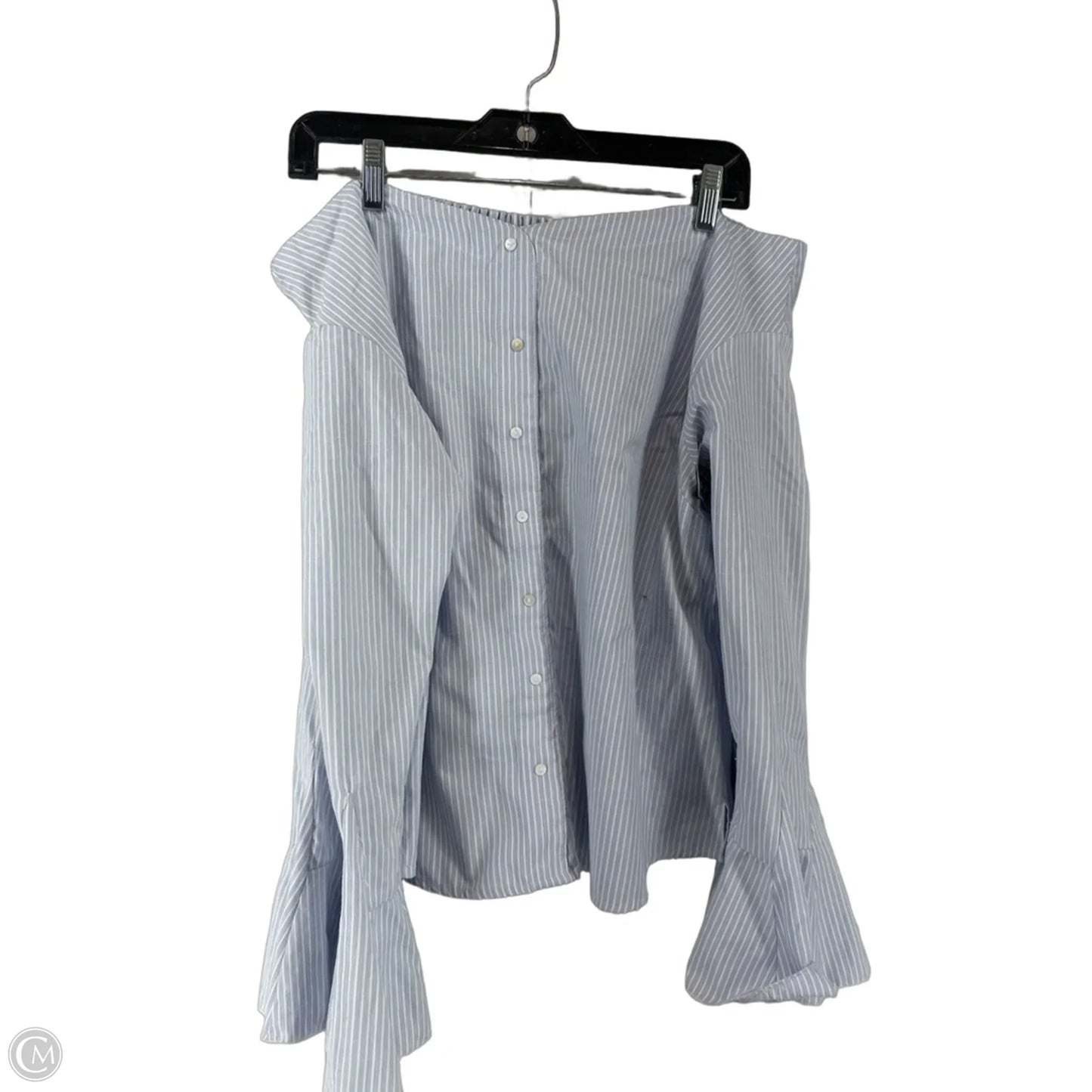 Top Short Sleeve By Umgee In Striped Pattern, Size: L