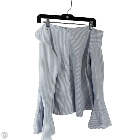 Top Short Sleeve By Umgee In Striped Pattern, Size: L