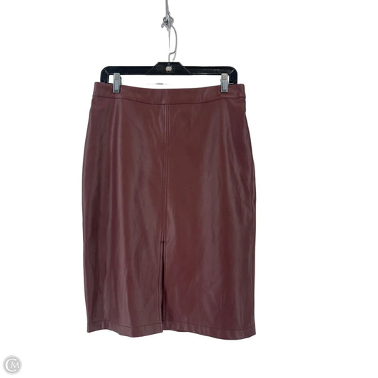 Skirt Midi By Naked Zebra In Maroon, Size: M