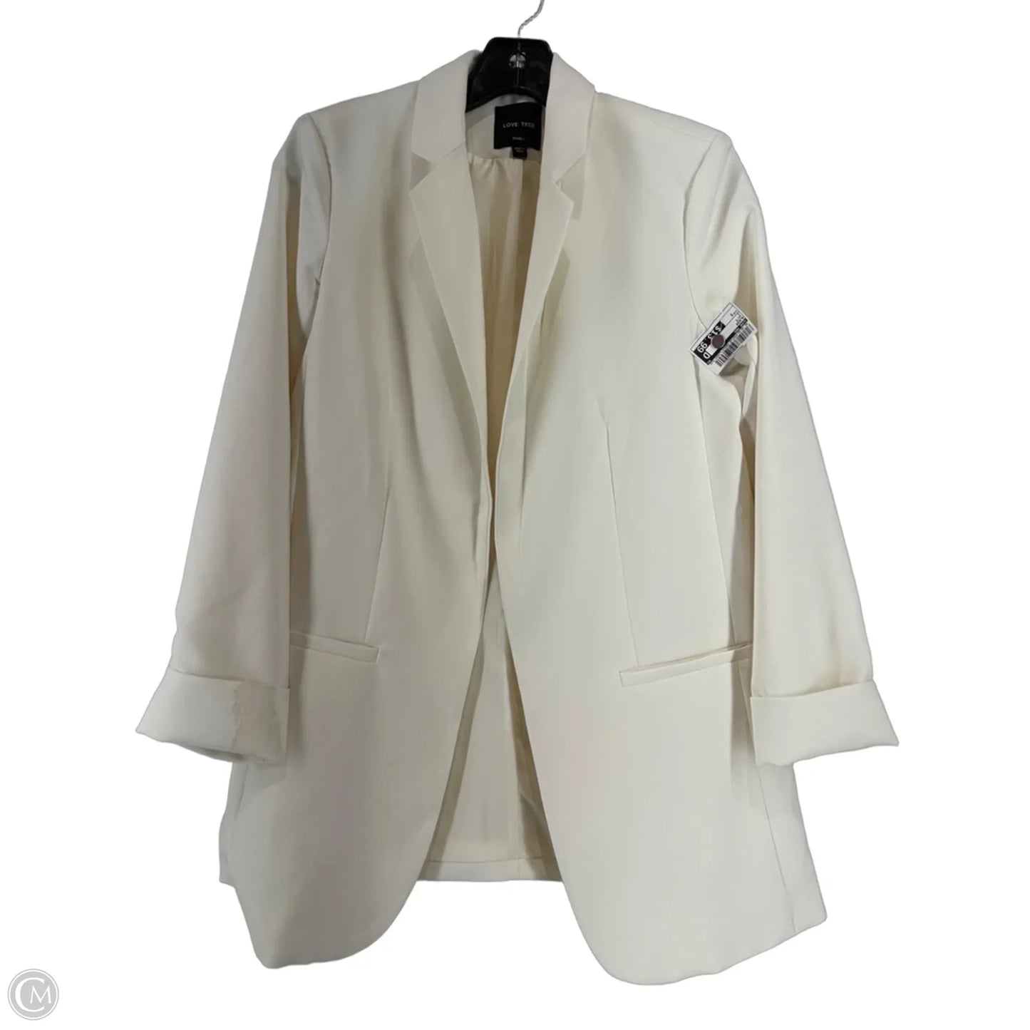 Blazer By Love Tree In White, Size: S