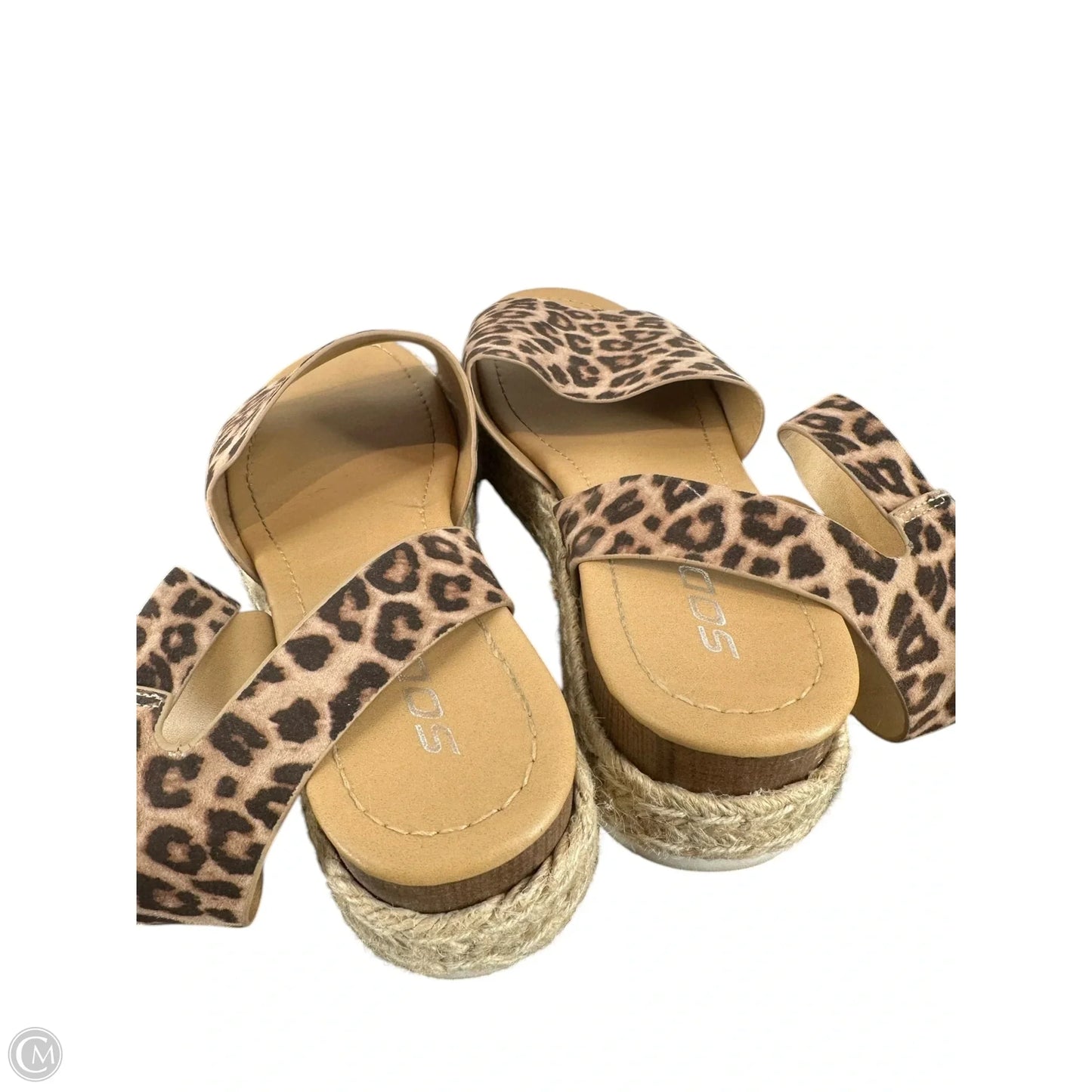 Sandals Heels Platform By Soda In Animal Print, Size: 8
