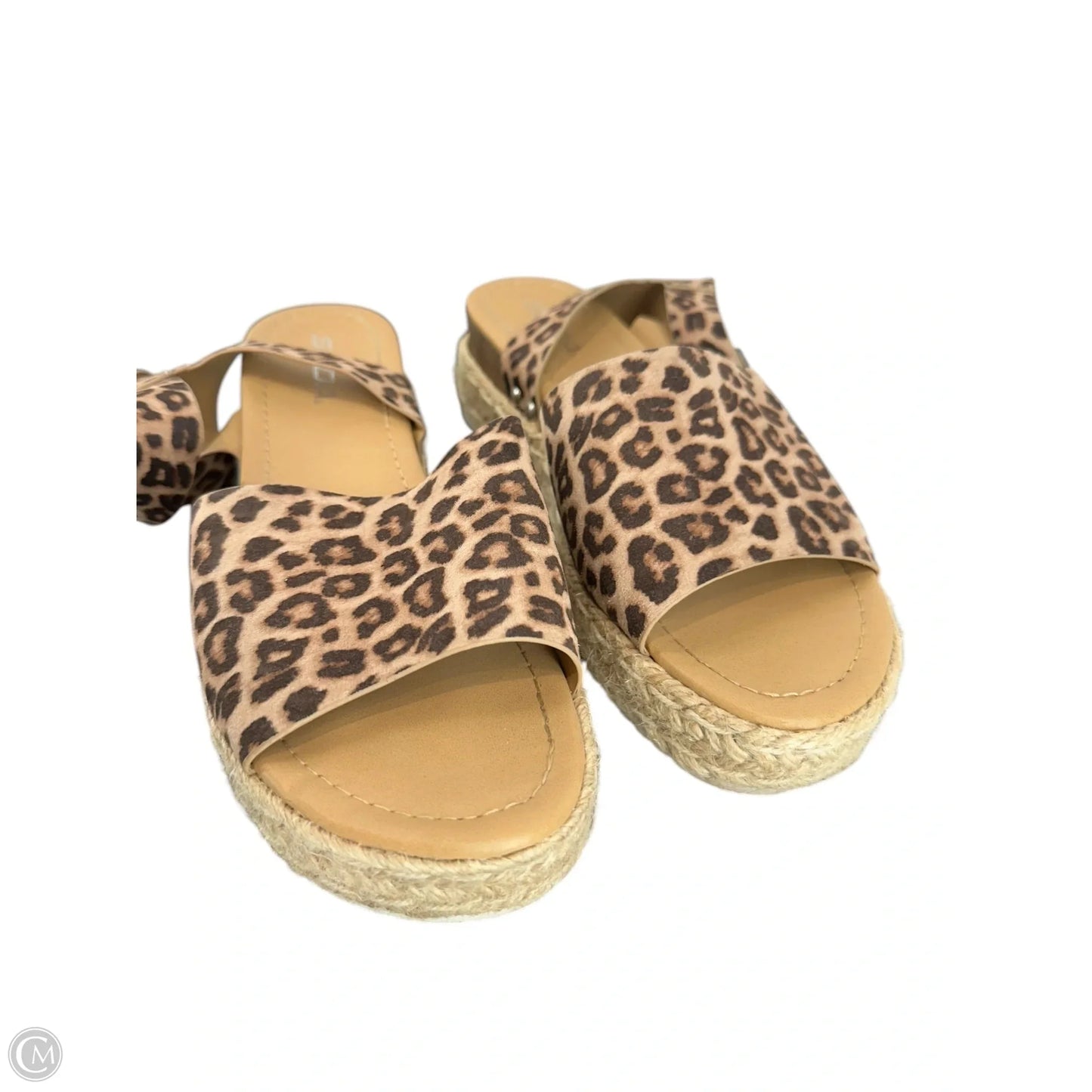 Sandals Heels Platform By Soda In Animal Print, Size: 8