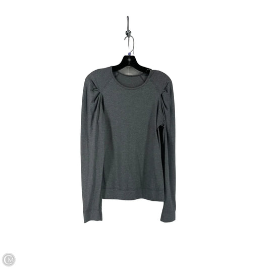 Athletic Top Long Sleeve Crewneck By Lululemon In Grey, Size: L