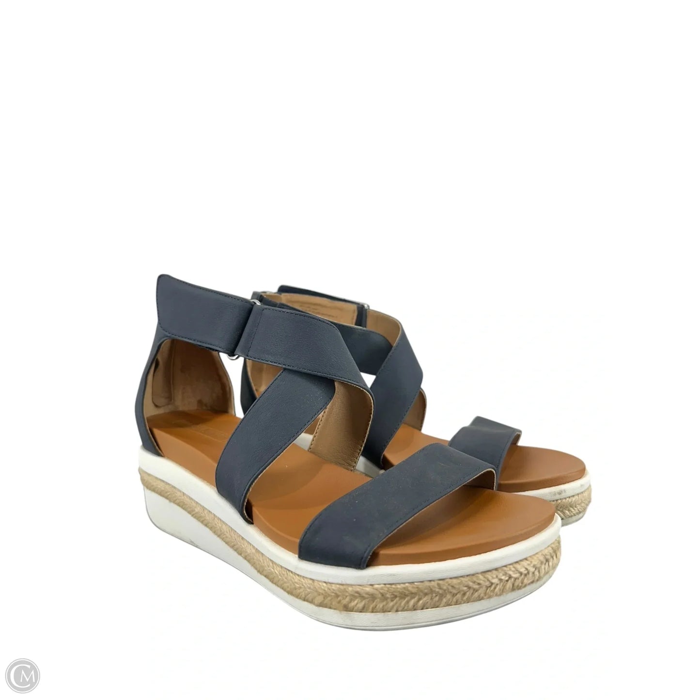 Shoes Heels Wedge By Adrienne Vittadini In Navy, Size: 9.5