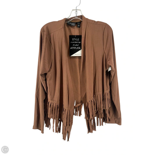 Top Long Sleeve By Clothes Mentor In Brown, Size: Xl