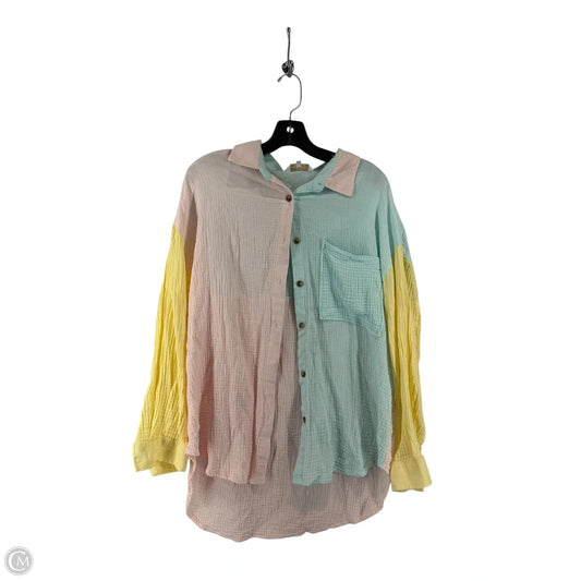 Top Long Sleeve By Simply Southern In Multi-colored, Size: M