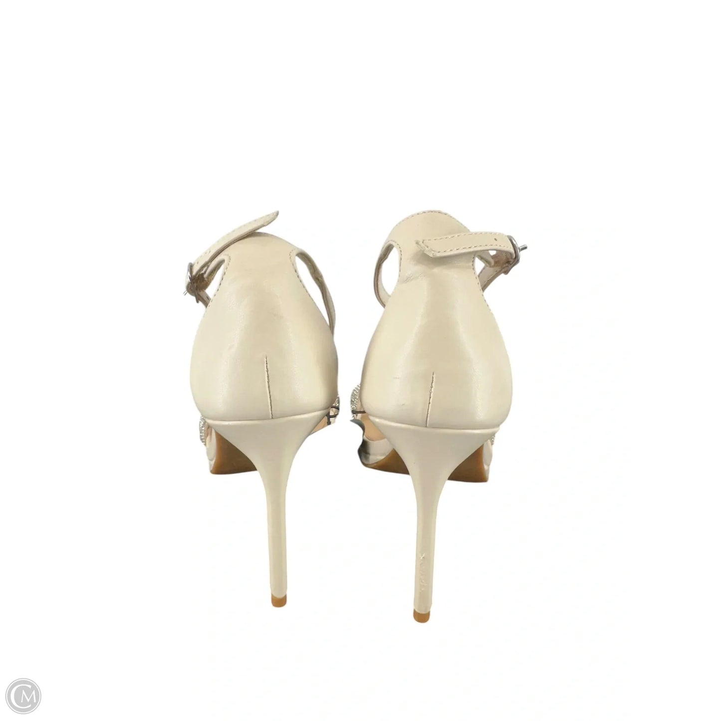 Sandals Heels Stiletto By Madden Girl In Silver, Size: 7