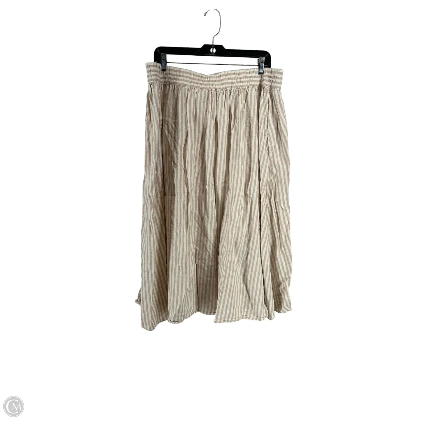 Skirt Midi By A New Day In Striped Pattern, Size: Xxl