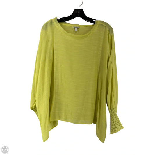 Top Long Sleeve By Versona In Yellow, Size: L