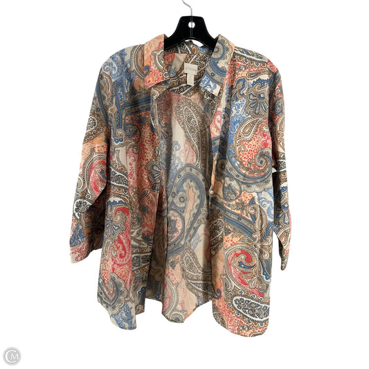 Top Long Sleeve By Chicos In Multi-colored, Size: 2