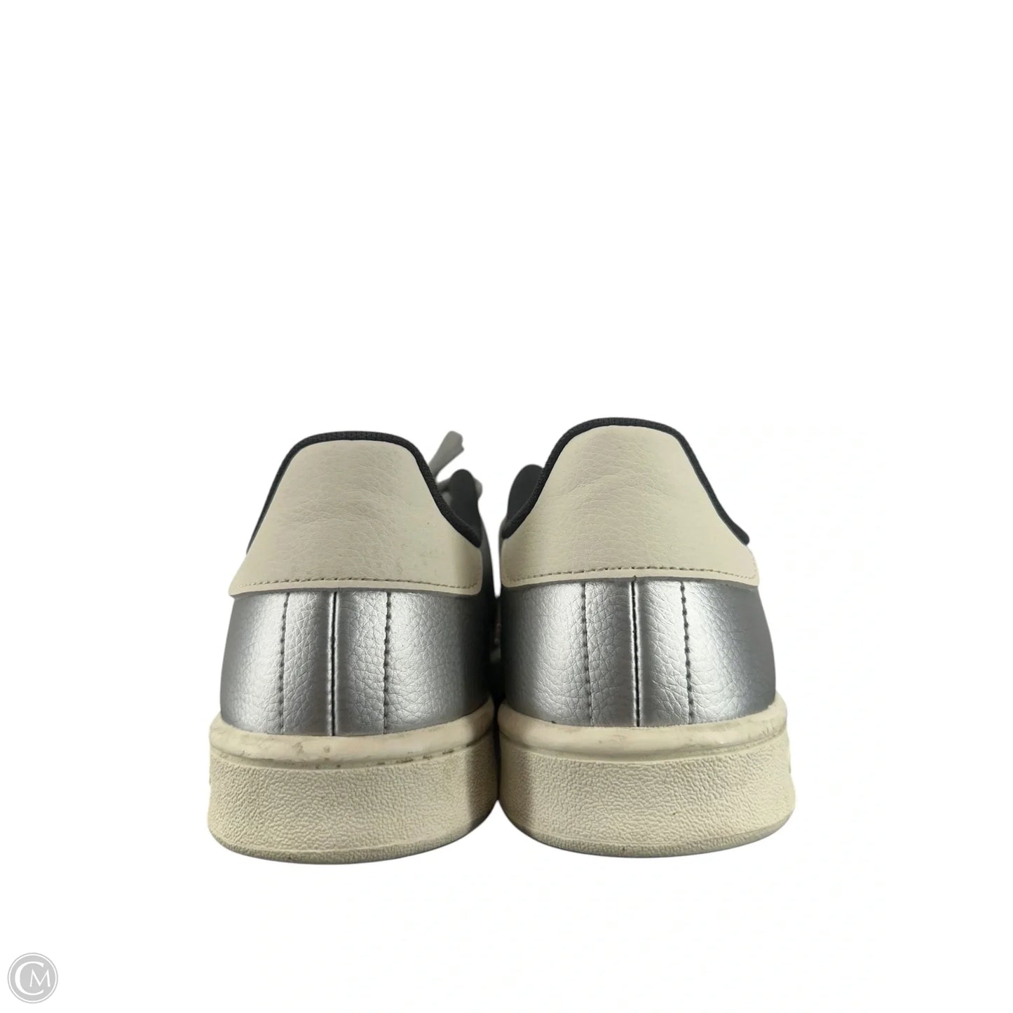Shoes Sneakers By Adidas In Silver, Size: 9