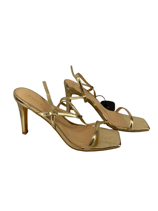 Gold Shoes Heels Stiletto Clothes Mentor, Size 9