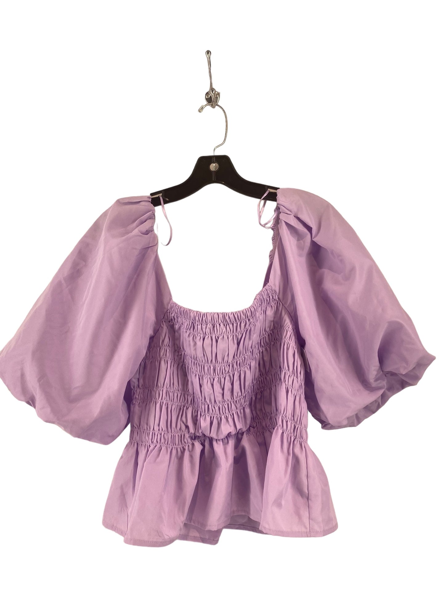 Purple Top Short Sleeve Mi Ami, Size Xl