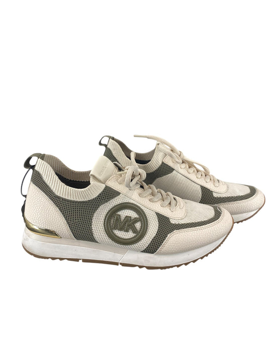 Shoes Sneakers By Michael Kors In Green & White, Size: 9.5