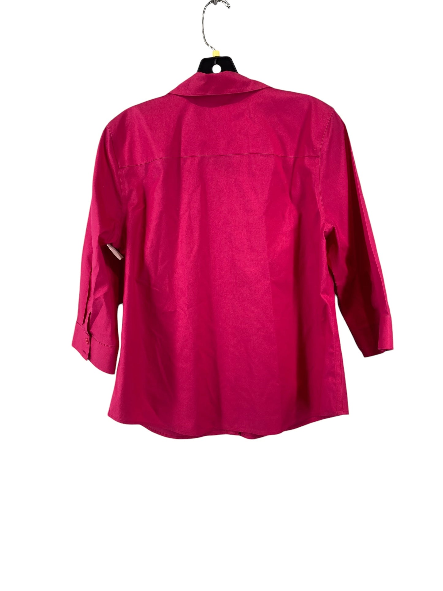 Blouse 3/4 Sleeve By Chicos In Pink, Size: 1