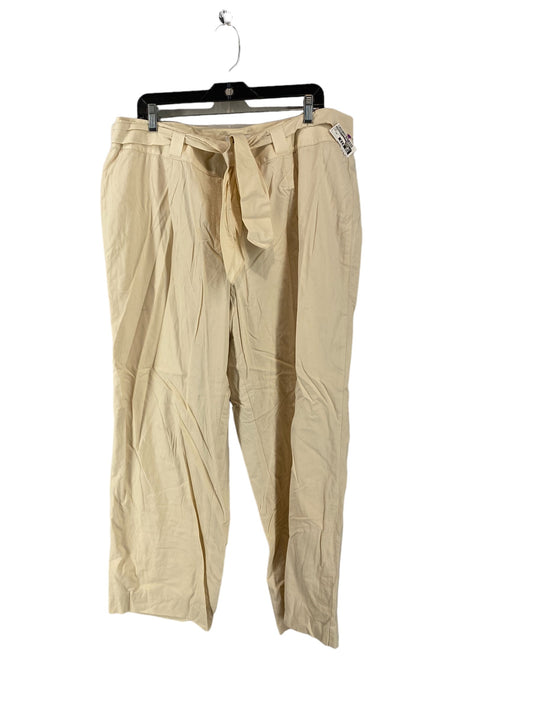 Pants Linen By Talbots In Tan, Size: 18w