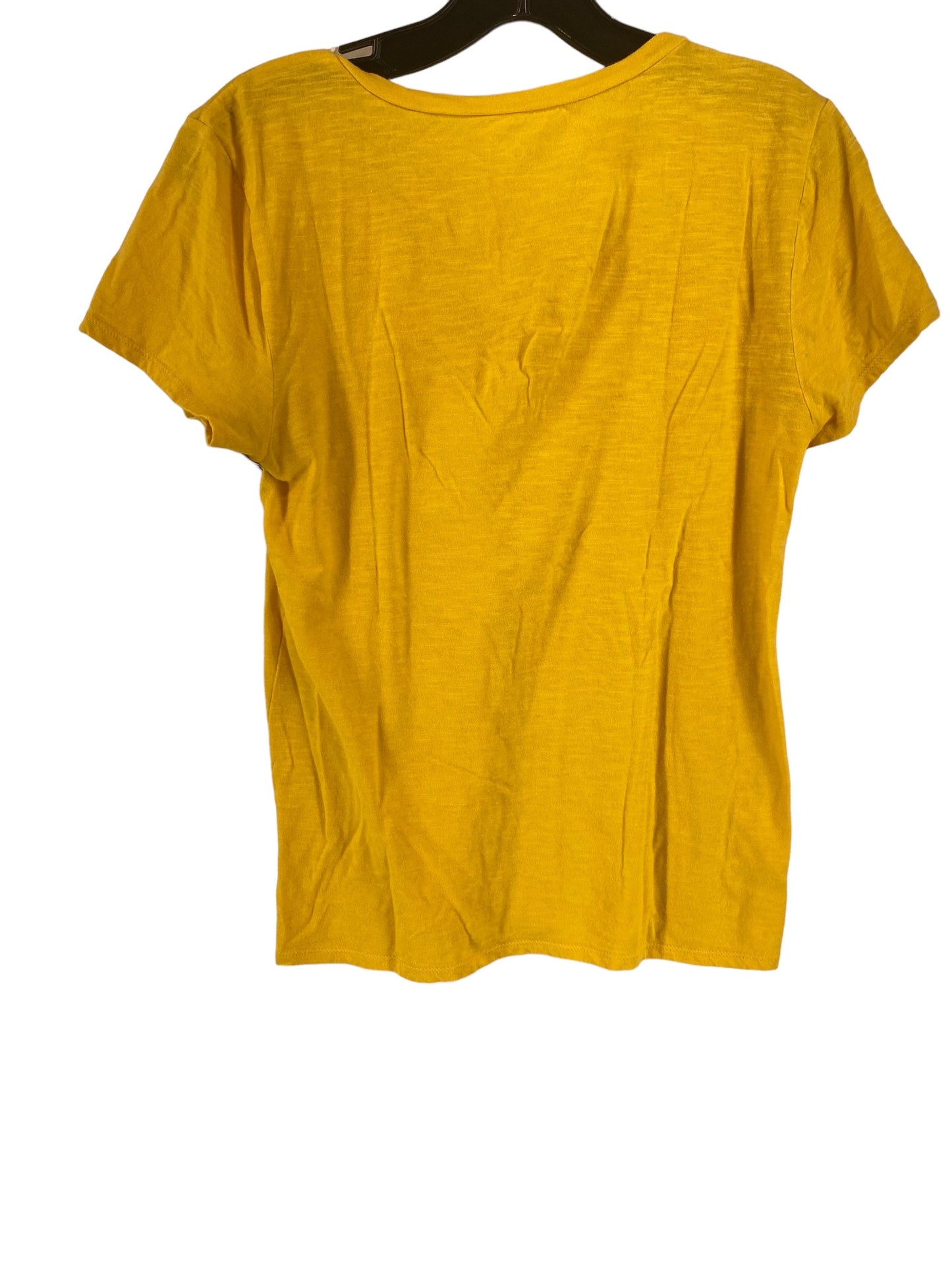 Yellow Top Short Sleeve Loft, Size Xs