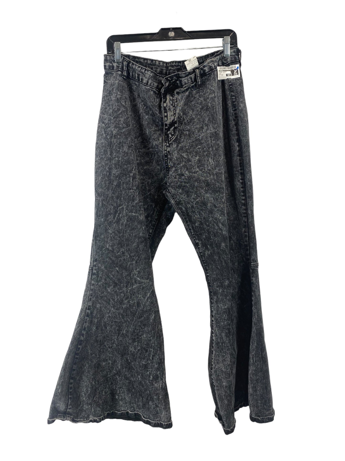 Black Denim Jeans Flared Shein, Size 2x