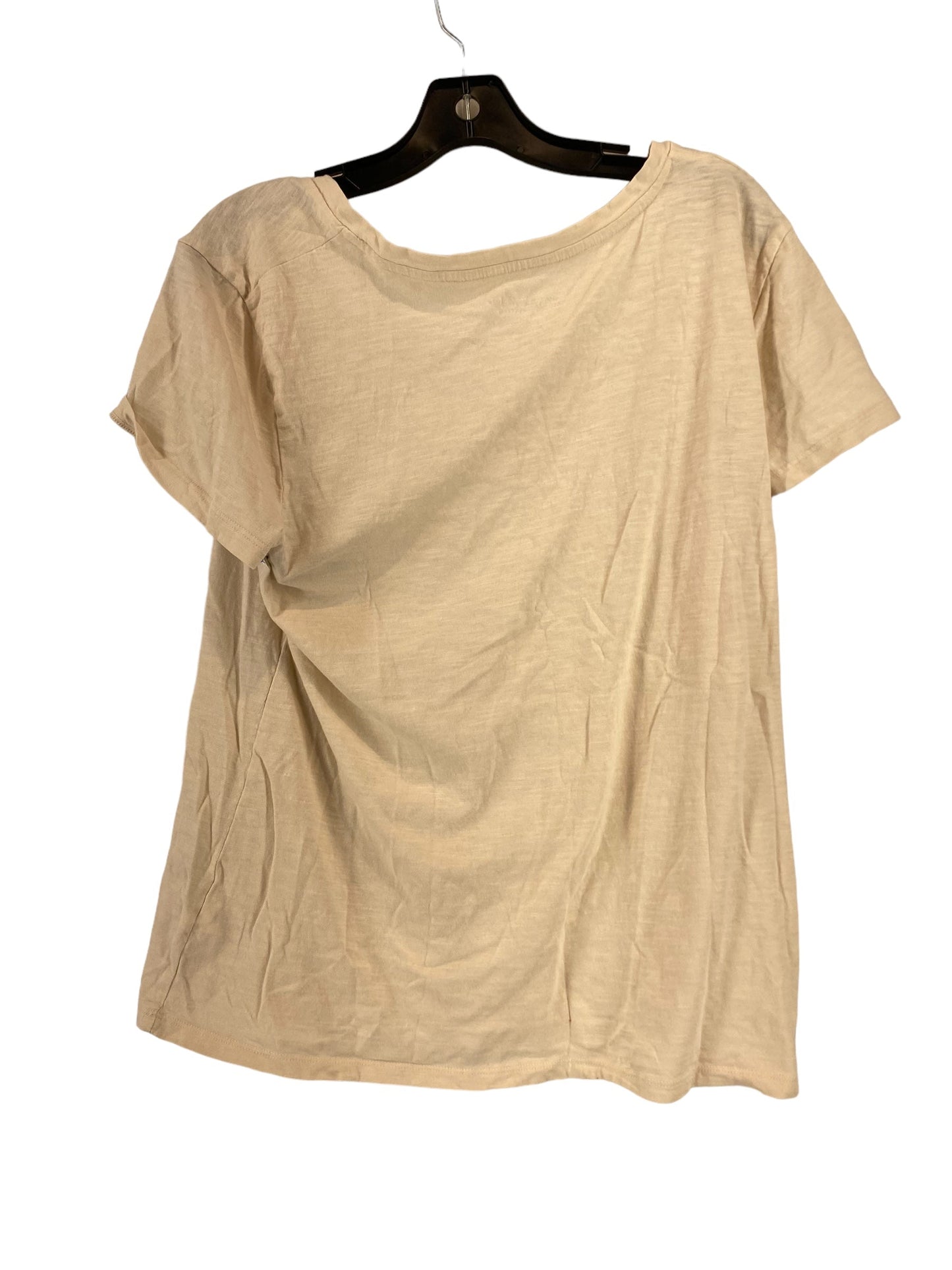 Cream Top Short Sleeve Basic Universal Thread, Size Xl