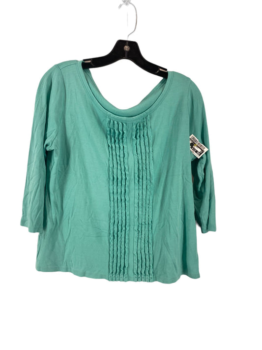 Teal Top 3/4 Sleeve Basic Talbots, Size L