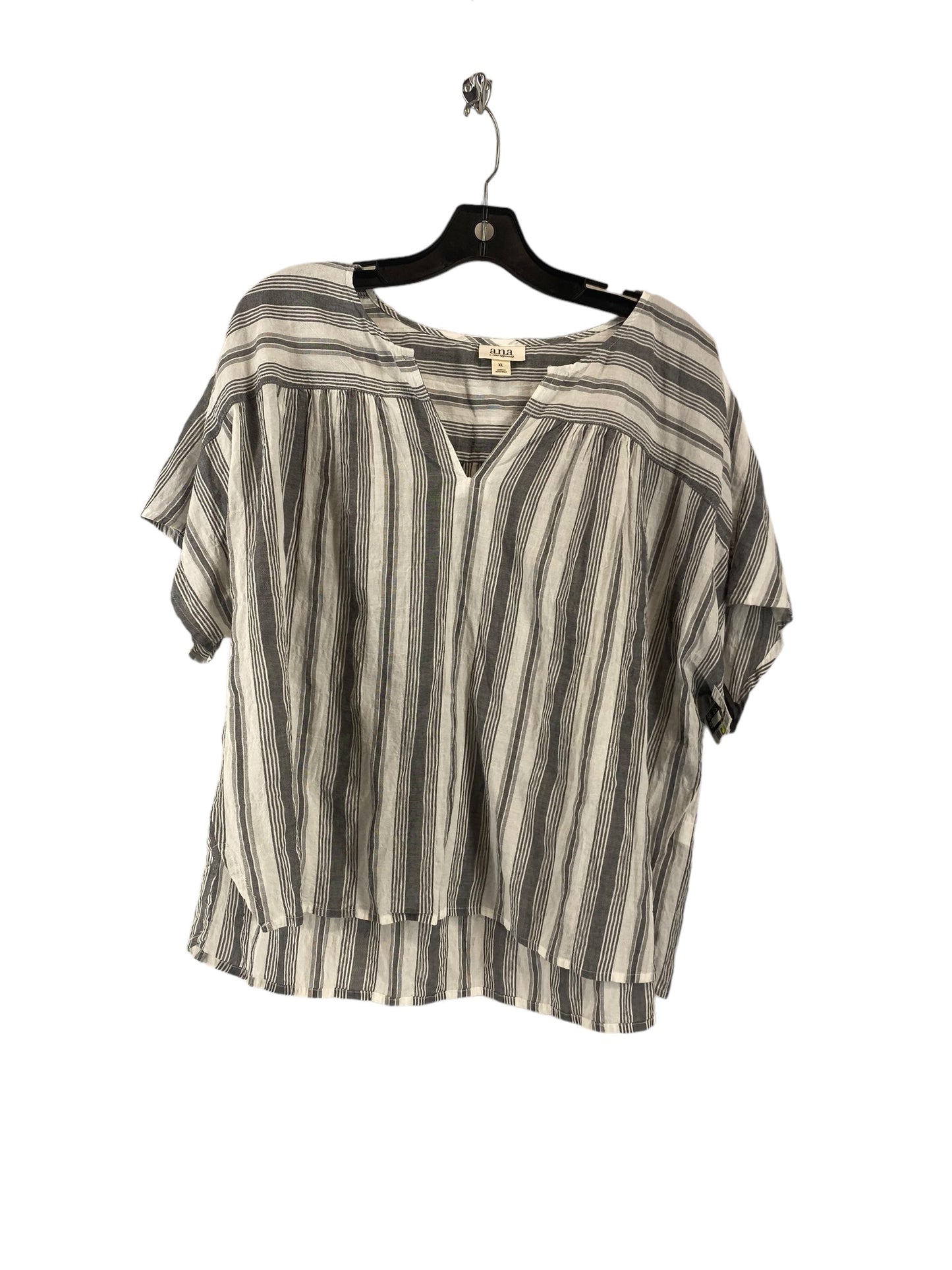 Striped Pattern Top Short Sleeve Ana, Size Xl