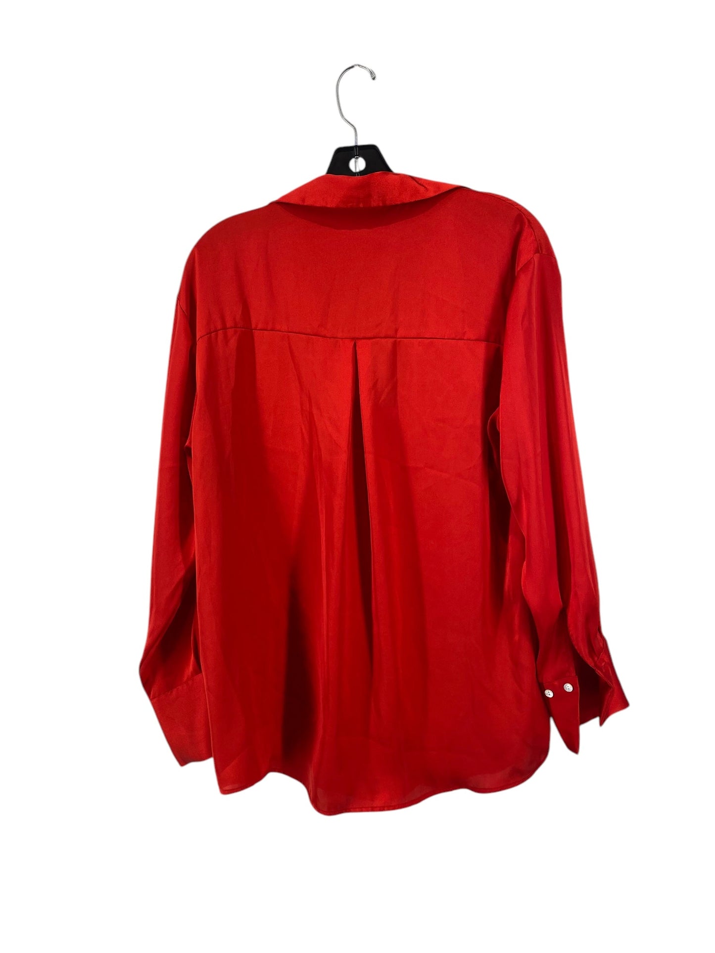 Blouse Long Sleeve By Zara In Red, Size: M