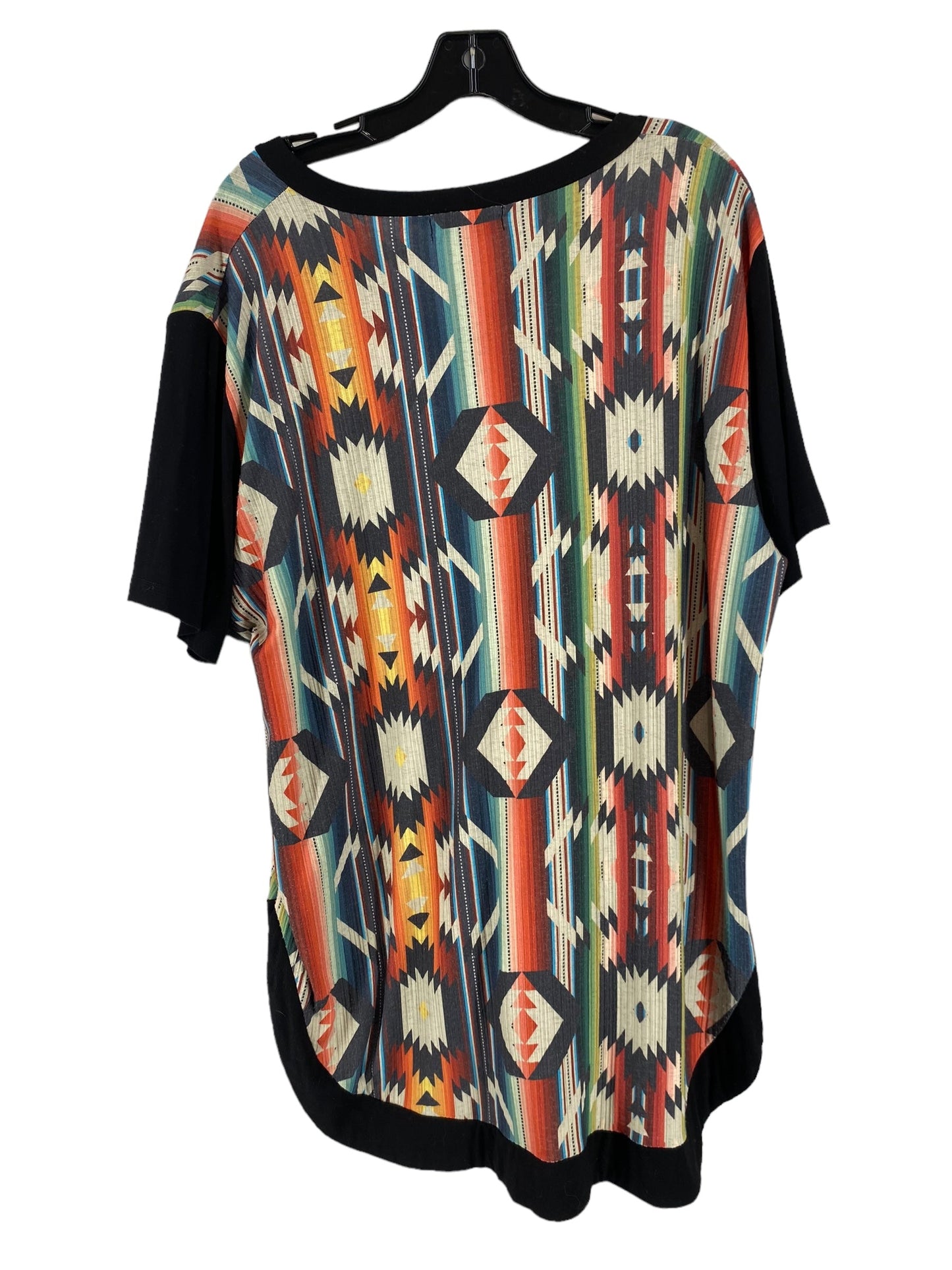 Multi-colored Top Short Sleeve Crazy Train, Size Xxl