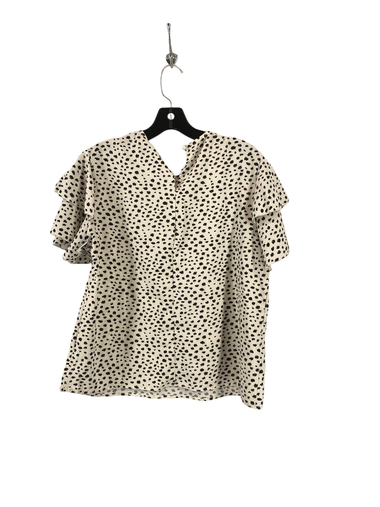 Top Short Sleeve By Shein In Animal Print, Size: L