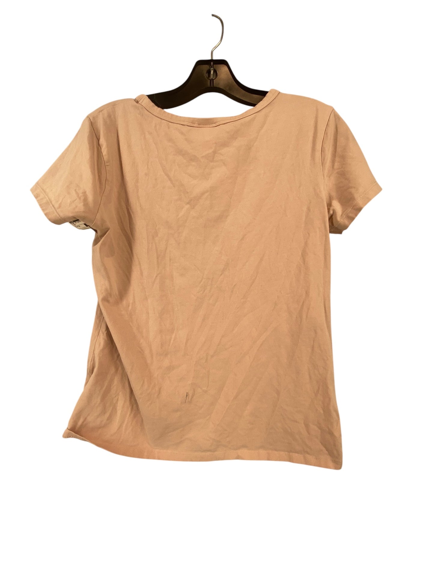 Top Short Sleeve Basic By H&m In Tan, Size: M