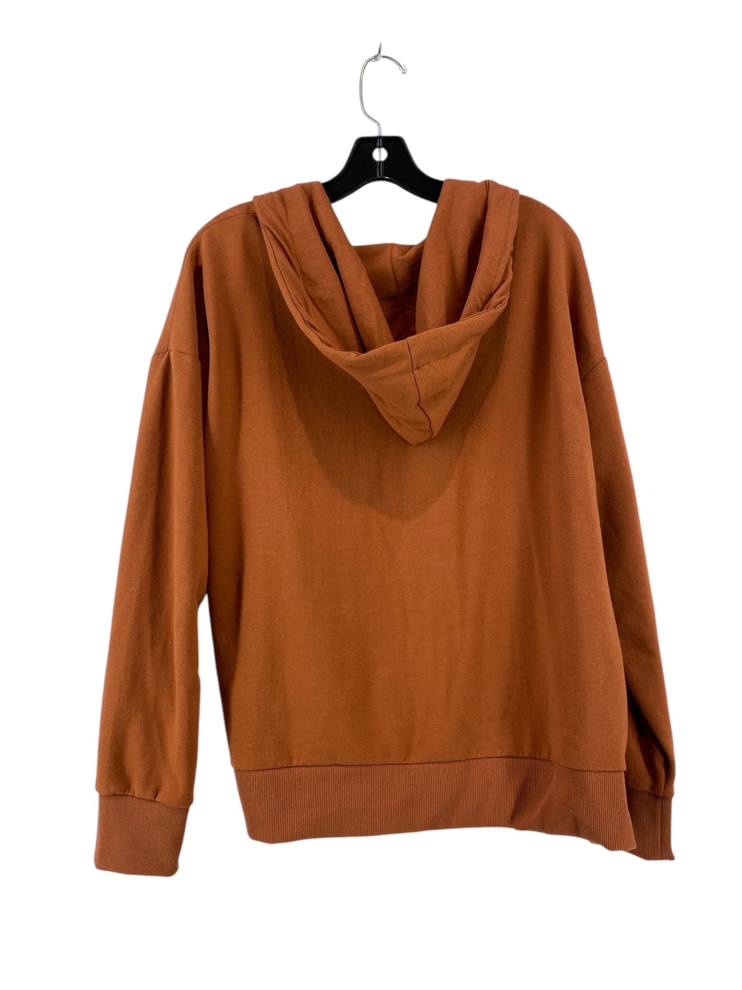 Sweatshirt Hoodie By Time And Tru In Brown, Size: L