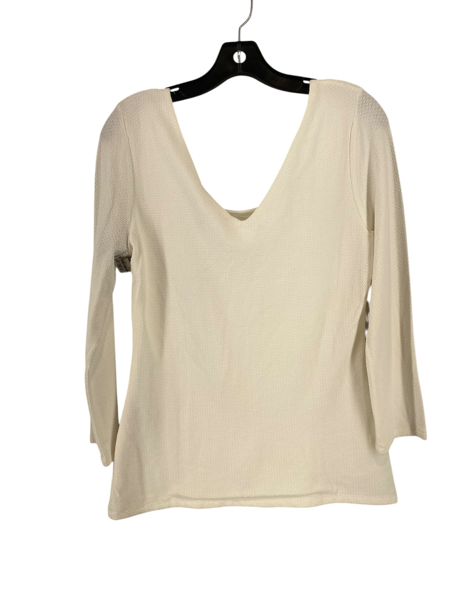 Top 3/4 Sleeve By White House Black Market In Cream, Size: M