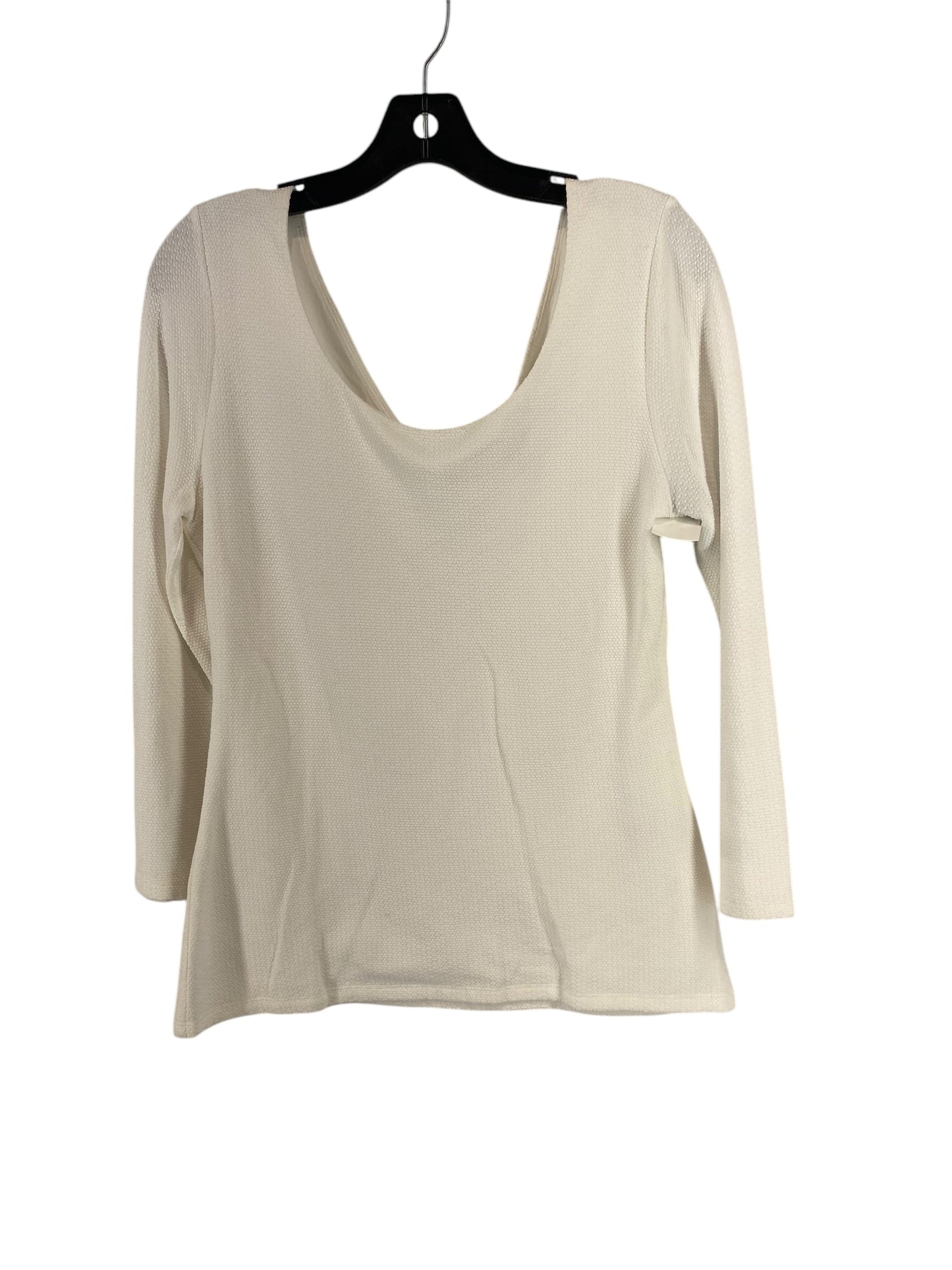 Top 3/4 Sleeve By White House Black Market In Cream, Size: M