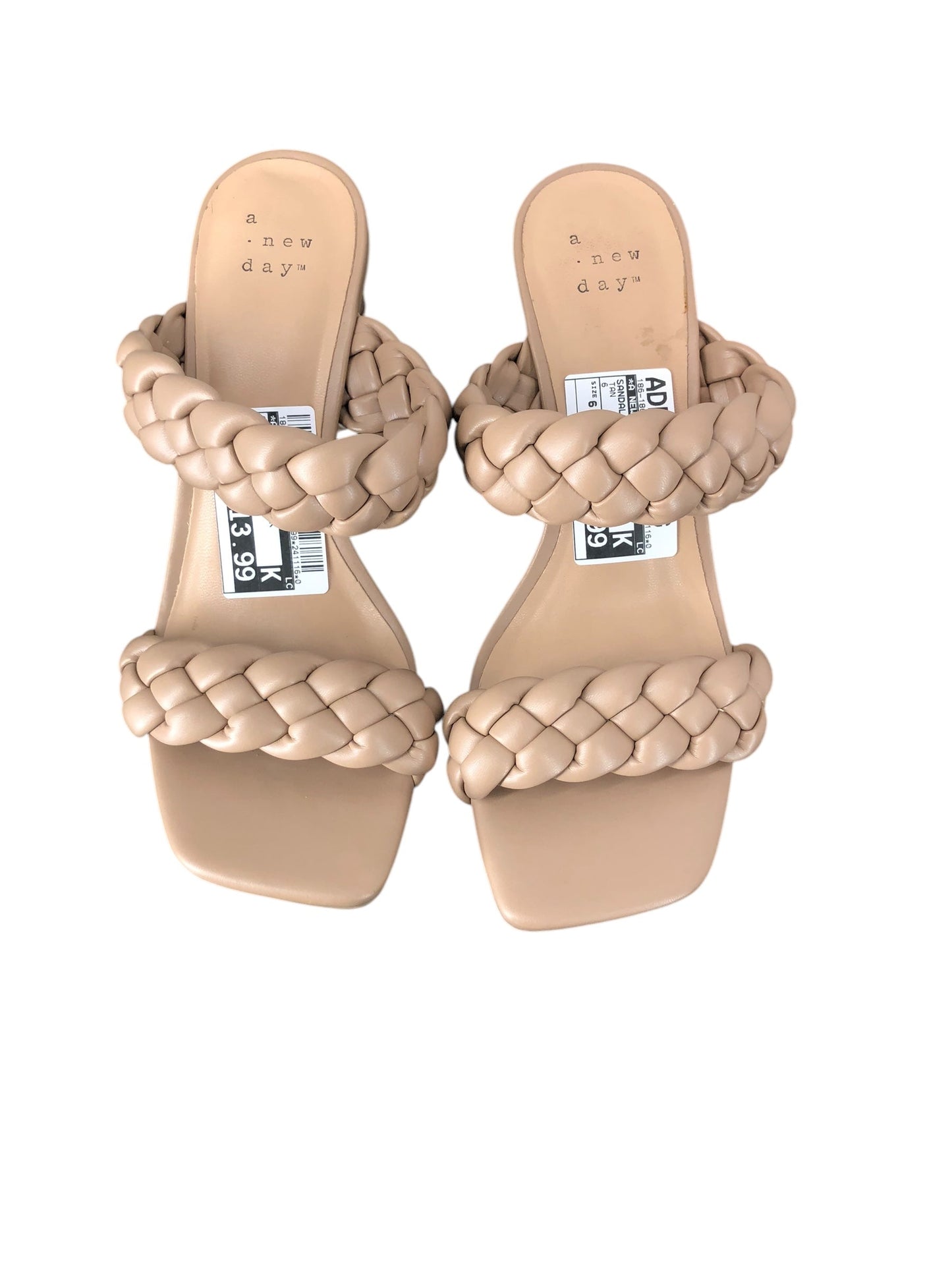 Sandals Heels Block By A New Day In Tan, Size: 6