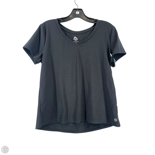 Athletic Top Short Sleeve By Rbx In Black, Size: M