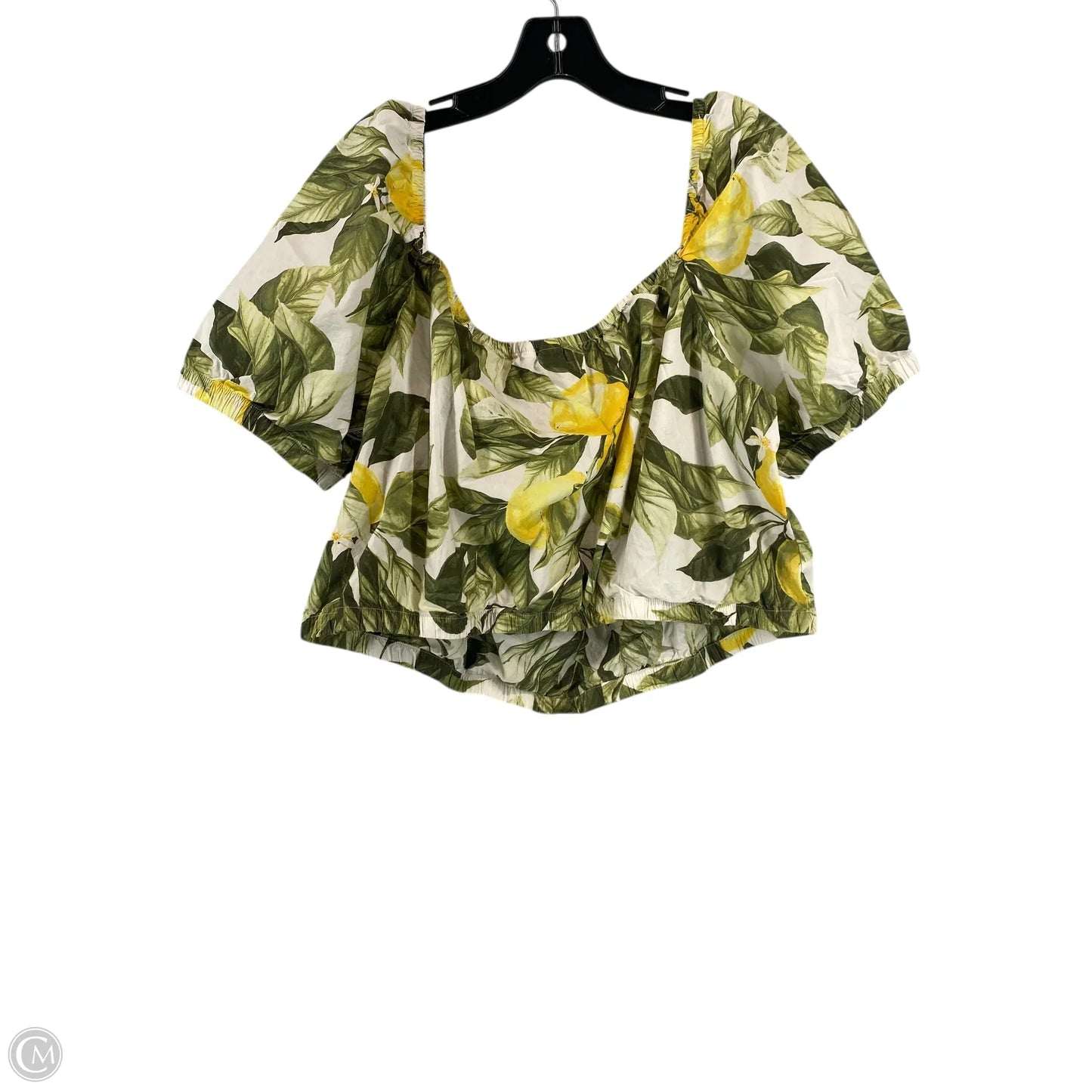 Top Short Sleeve By H&m In Floral Print, Size: Xl