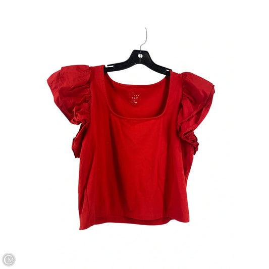 Top Short Sleeve By A New Day In Red, Size: L