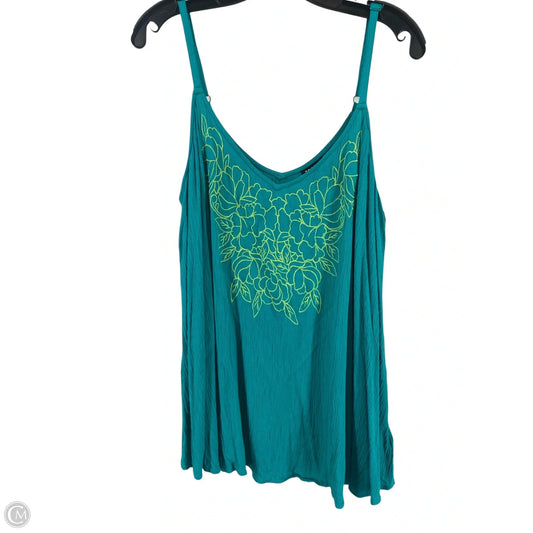 Top Sleeveless By Torrid In Teal, Size: 1x