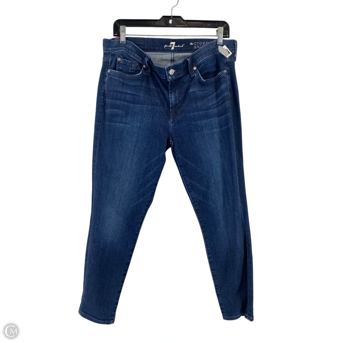 Jeans Skinny By 7 For All Mankind In Blue Denim, Size: 14