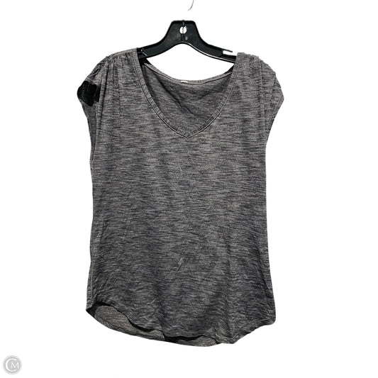 Athletic Top Short Sleeve By Lululemon In Grey, Size: M
