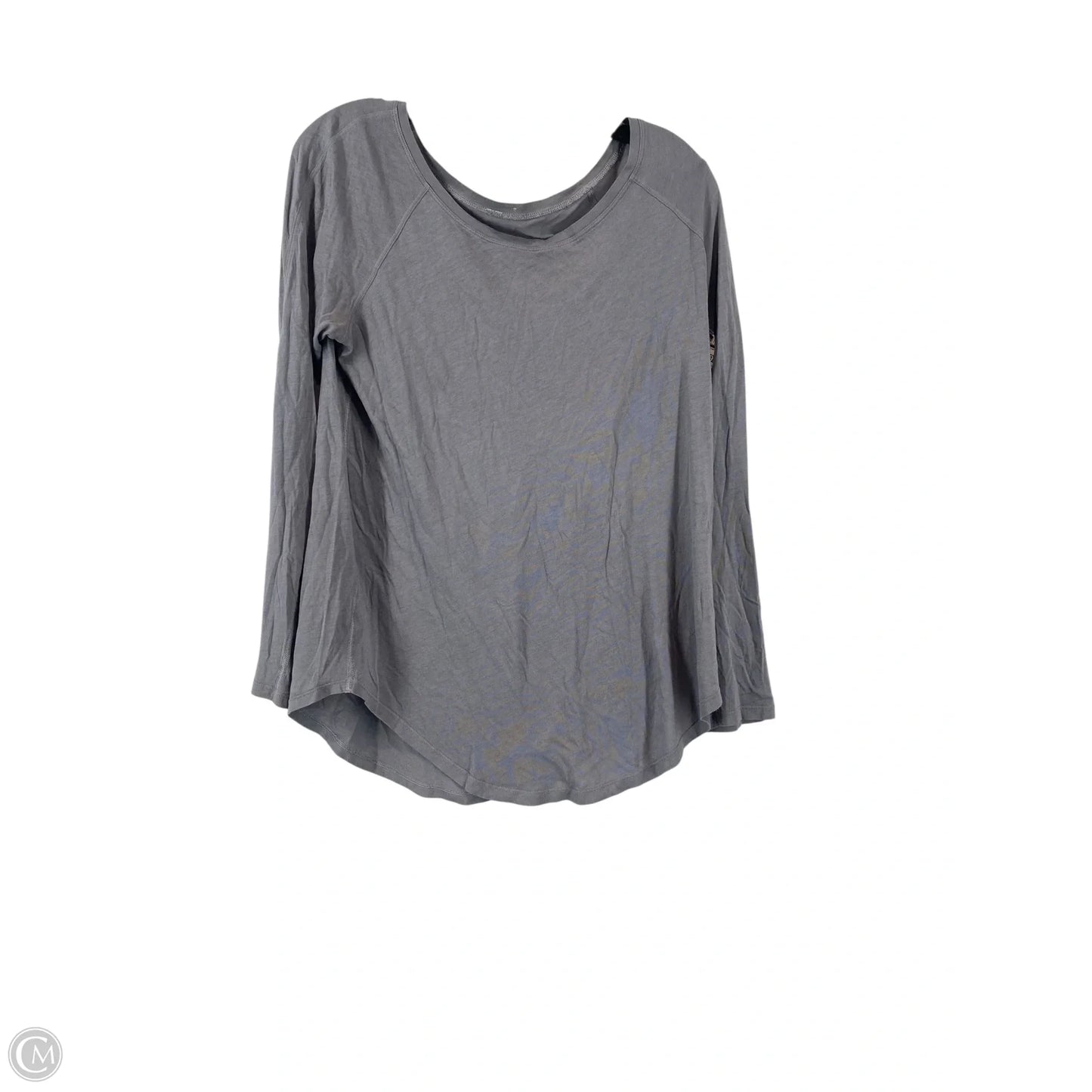 Athletic Top Long Sleeve Crewneck By Lululemon In Grey, Size: M