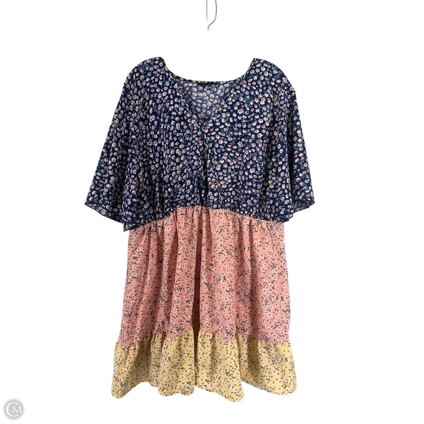 Dress Casual Short By Shein In Floral Print, Size: 4x
