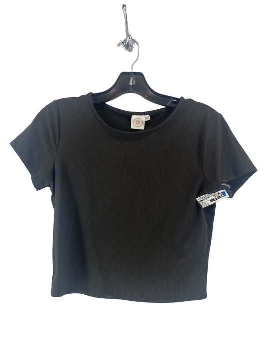 Black Top Short Sleeve Basic Clothes Mentor, Size S