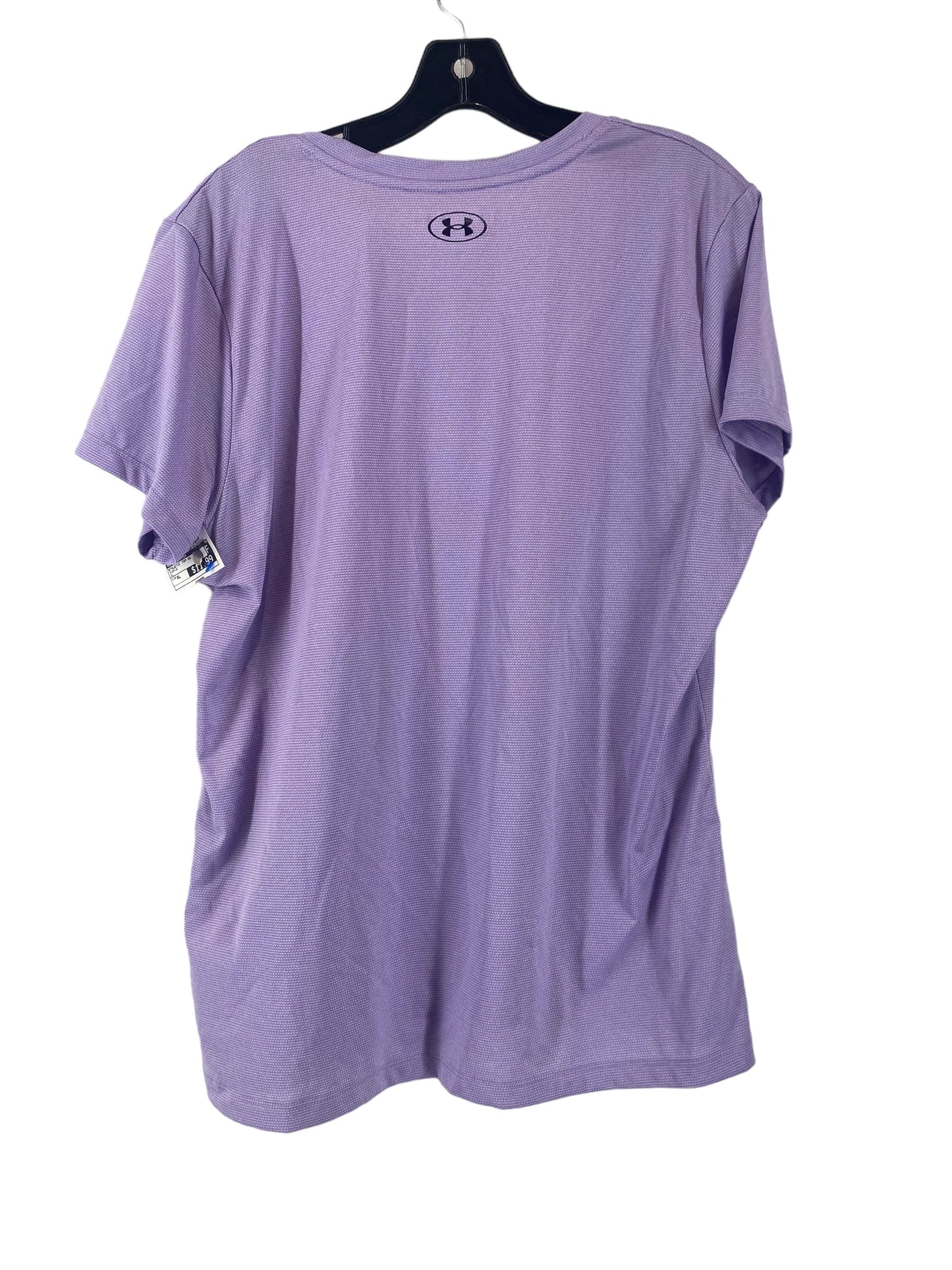 Purple Athletic Top Short Sleeve Under Armour, Size Xl