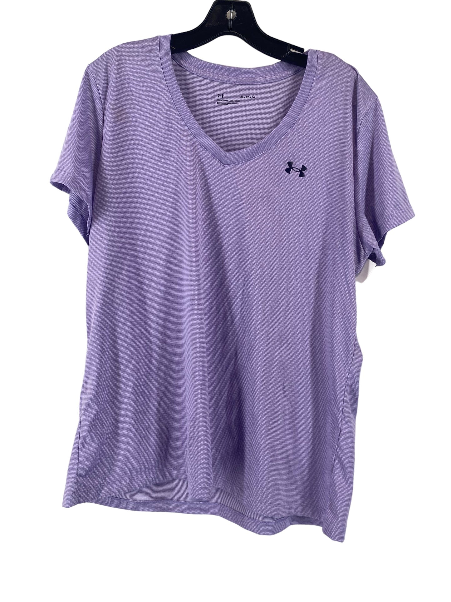 Purple Athletic Top Short Sleeve Under Armour, Size Xl