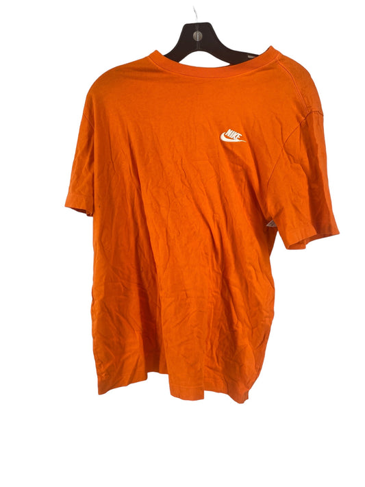 Orange Athletic Top Short Sleeve Nike Apparel, Size M