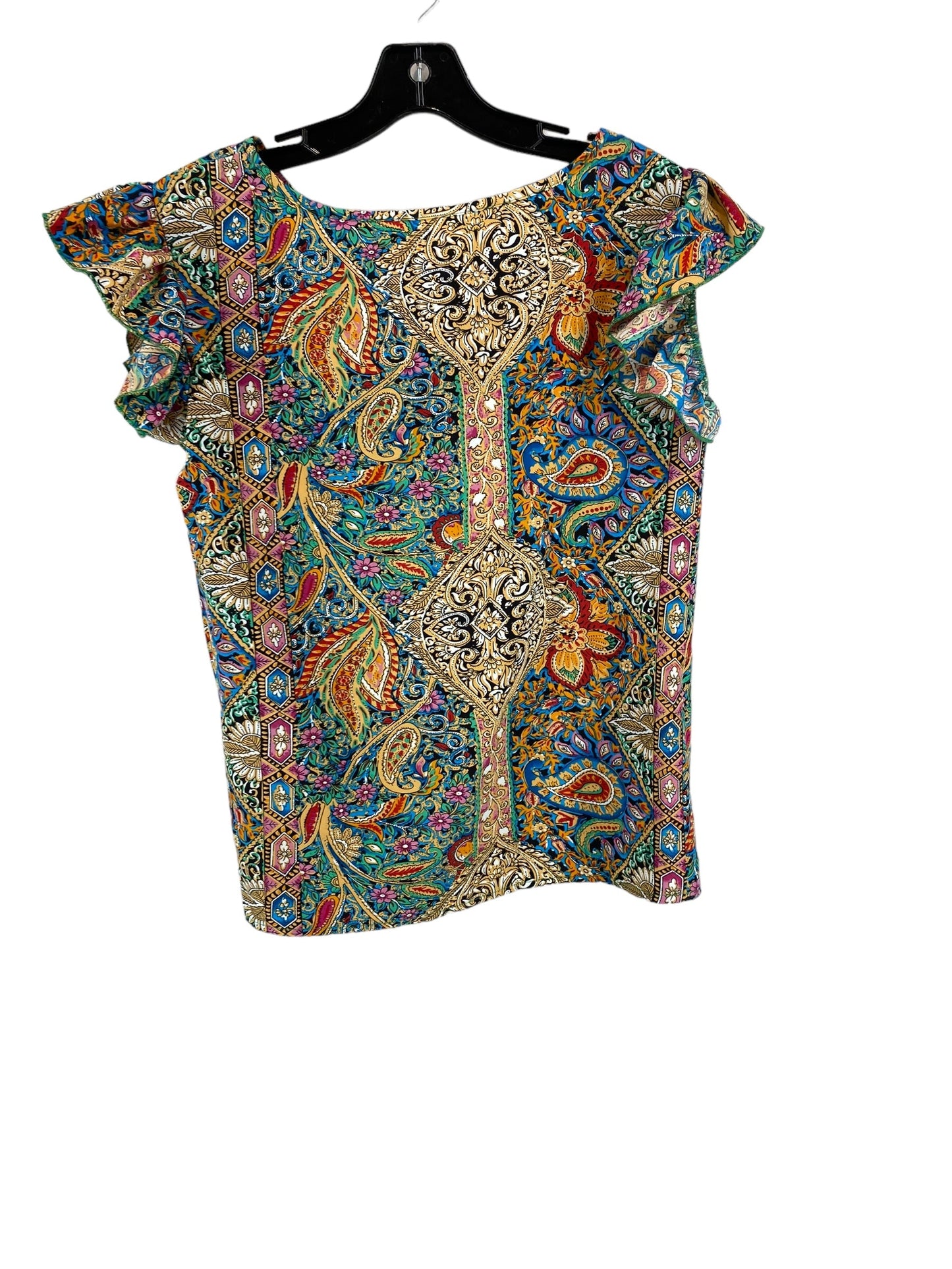 Top Short Sleeve By Shein In Multi-colored, Size: M