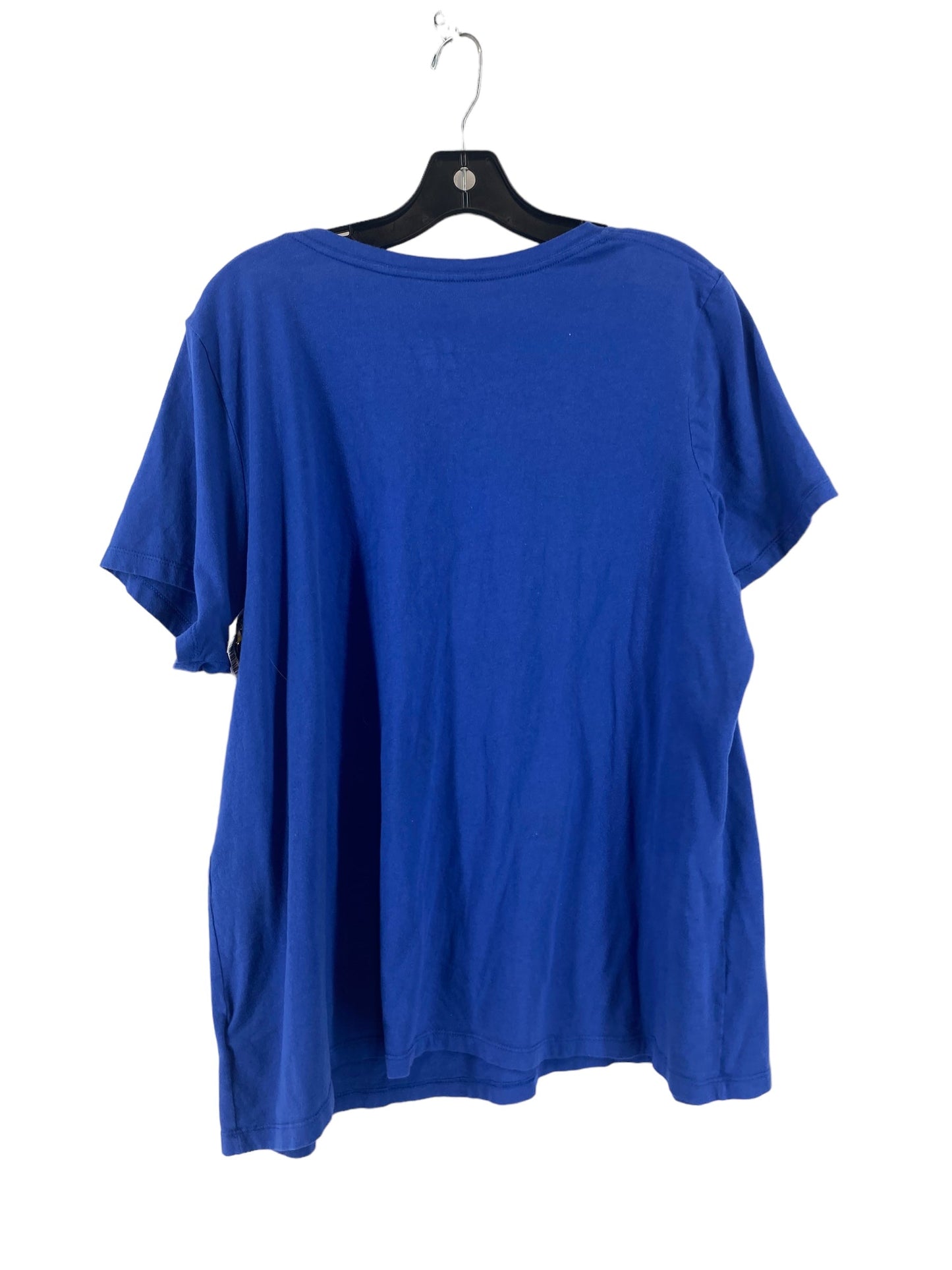 Blue Top Short Sleeve Fanatics, Size 2x