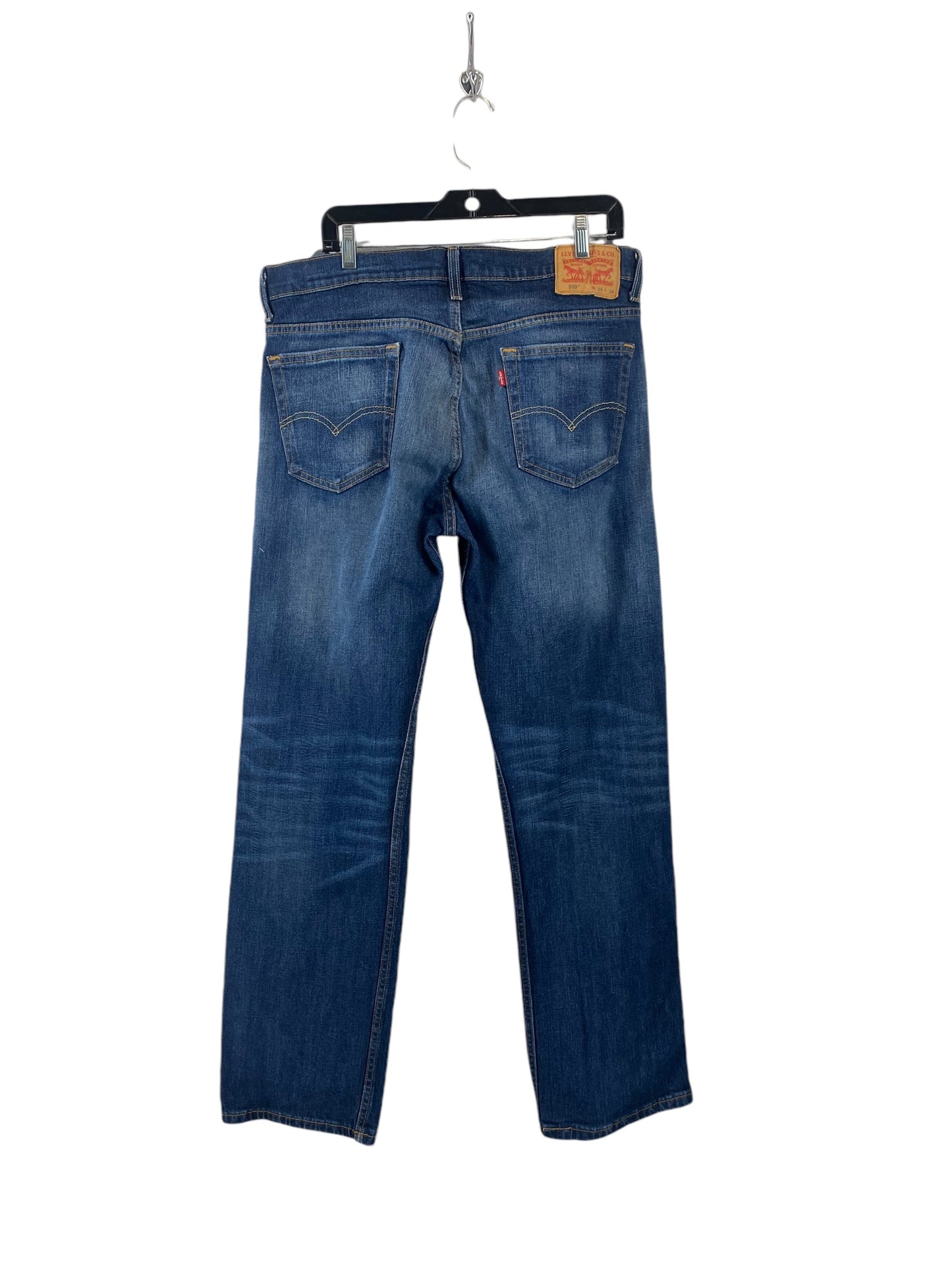 Jeans Boyfriend By Levis In Blue Denim, Size: 34