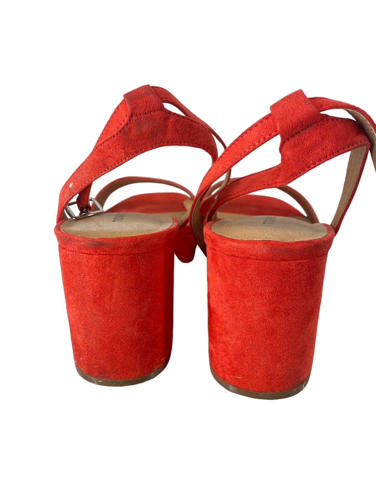 Red Shoes Heels Block Torrid, Size 10