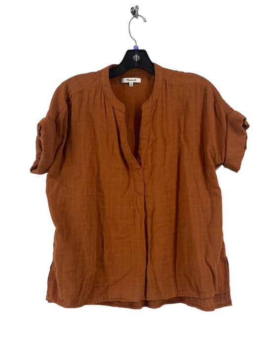 Brown Top Short Sleeve Madewell, Size Xs